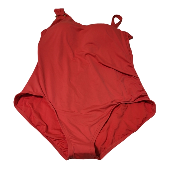 One Shoulder One Piece MK Bathsuit Woman Swimwear Sea Coral - Picture 3 of 11